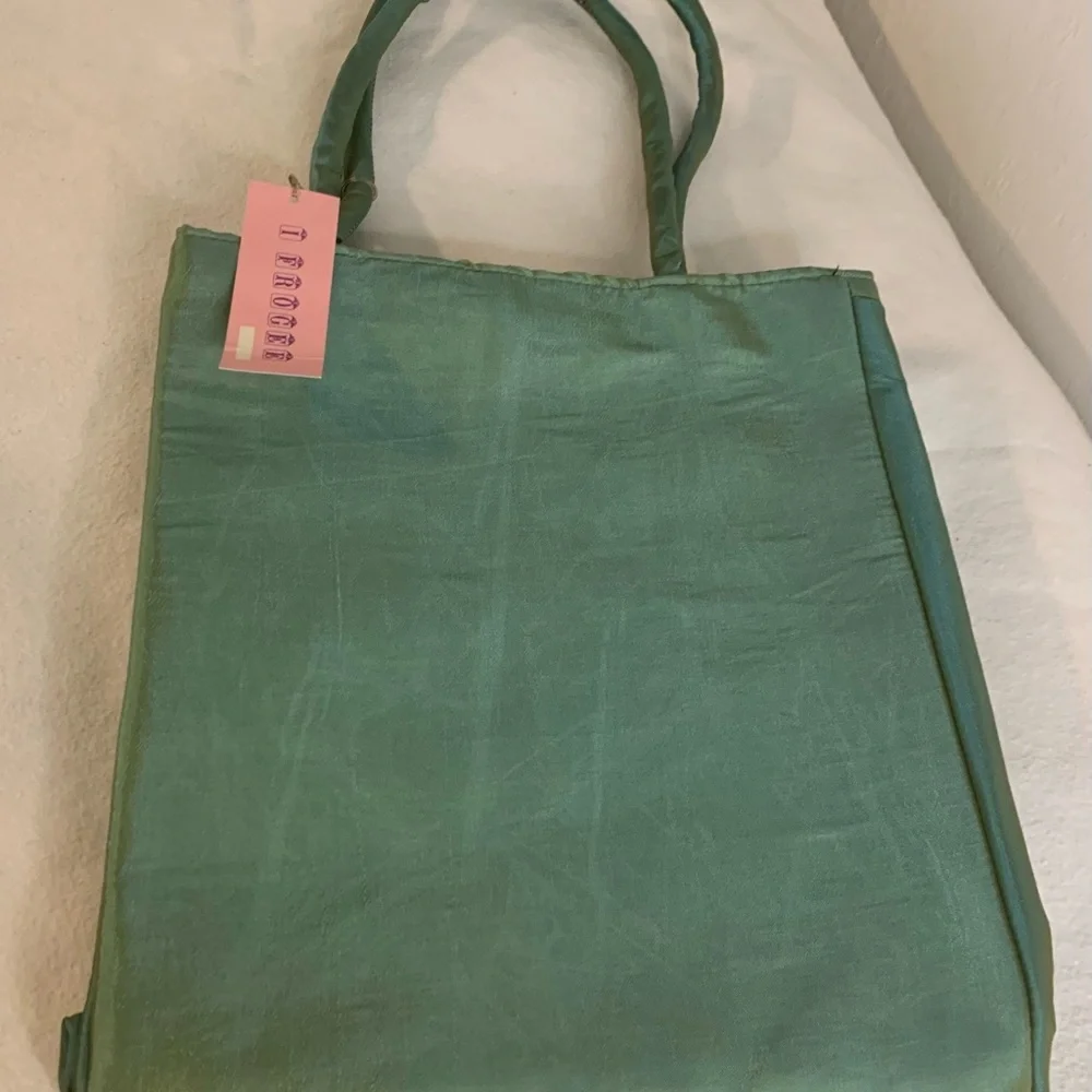 Japanese Kimono HandBag, Silk Purse Womens Brand New Geisha Green Tote - Picture 12 of 14